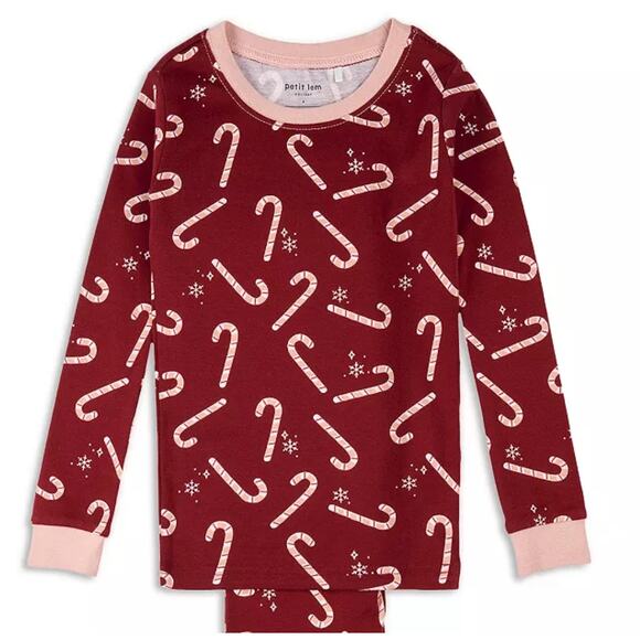 Petit Lem Other - Bloomingdale's NWT Petit Lem Girls' Candy Cane Print Pajama Top 3T